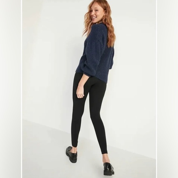 Old Navy Pants - OLD Navy Jersey Thick Elastic-Waist Leggings Black XL